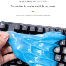 Car Cleaning Gel 3-Piece Car Cleaning Kit Car Cleaning Supplies For Car Vent Cleaning Computer Keyboard Computer Keyboard -160g - Blue - View 3