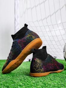 男子足球鞋专业高帮足球鞋室内五人制训练鞋 - 黑色 - 查看 5