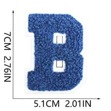 7CM, 1PC,26 PCS, Blue Patch, Black Patch ,PINK Patch ,White And Black Patch, 26 Blue English Letters A-Z, Shinier Letter Fashion Patch, DIY Sewing To Express Love, Unique Decorations For Clothing, Pants, Hats, Jeans, Wallet, Etc. - Blue - View 32