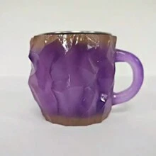 Imitation Mineral Crystal Coffee Resin Cup Large Capacity 400ml, Asymmetrical Creative Design Novel Coffee Cup Mug (Including Liner) - Multicolor - View 13