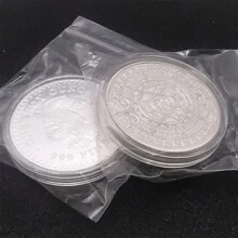 Moneda conmemorativa bañada en plata maya azteca americana - Plateado - Ver 5