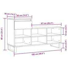 Sleek High Gloss White Shoe Cabinet Engineered Wood Storage Solution 100 Cm - White - View 11