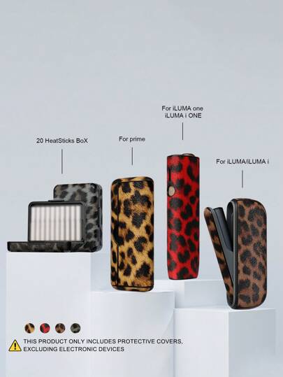 1 pezzo Custodia protettiva adatta per IQO ILUMA ONE/LUMA I PRIME, accessori per custodia sostituibile per utensili da fumo, 20 HeatSticks Box, piccoli accessori per utensili da fumo, antiurto, resistente alla pressione, protezione a 360 gradi