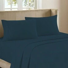 Luxurious Ultra Soft 4-Piece Bamboo Fiber Bed Sheet Set With Deep Pockets - Full Size - Navy - View 2