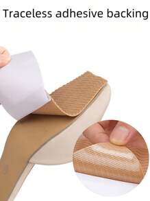 1Pair Sole Anti Slip Sticker For High Heels, Forefoot Soundproofing, Wear-Resistant, Anti Slip Pad, Water Ripple Self-Adhesive Shock-Absorbing Sole Protective Sticker