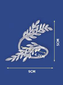 Silver Wheat Ear Patterned Alloy Napkin Rings, Exquisite Table Decoration For Hotel Weddings - Silver - View 3