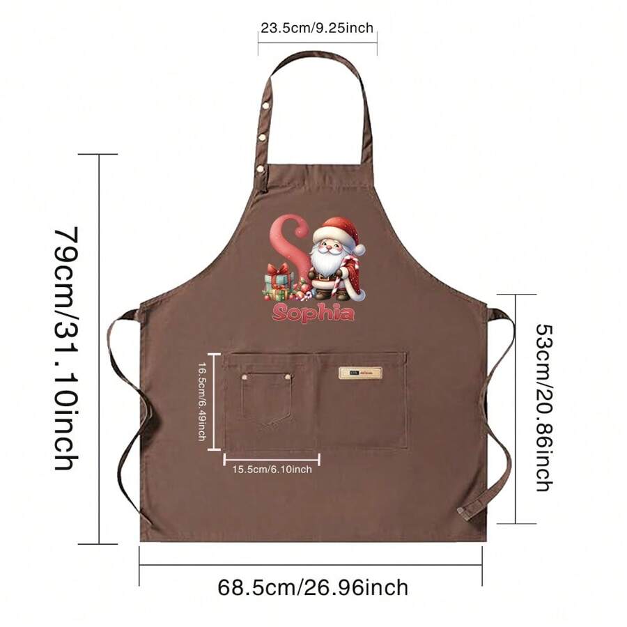 Free Personalized Name Apron Cooking Clothes Fashionable New Fabric
