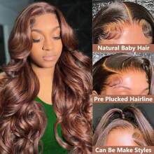 Pelucas sin pegamento, cabello humano, pre-arrancado, pre-cortado, 6x4, pelucas frontales de encaje recto, cabello humano de 30 pulgadas, pelucas con cierre frontal de encaje para mujeres, densidad 180, peluca sin pegamento para usar y usar, lista para usar, color negro natural