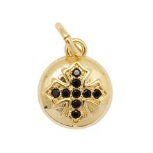 1 peça de pingente de hip hop personalizado com pedra de zircônia microincrustada de cobre para pulseira, colar, brincos, chaveiros e acessórios