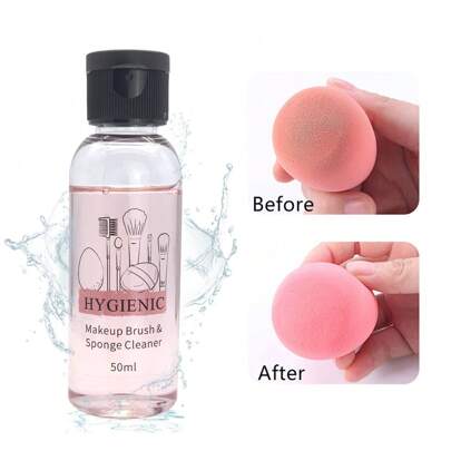 1pc 50ml Makeup Brushes Sponges Cleaning Liquid Make Up Egg Sponge Air Cushion Puff Makeup Tool Mild Transparent Gel Cleaner