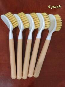 1 pezzo Spazzola da cucina con manico lungo per il lavaggio delle pentole, resistente agli oli, dotata di impugnatura anti-scottatura, per la pulizia di pentole e piatti, cucina, bagno, uso domestico, accessori per la casa