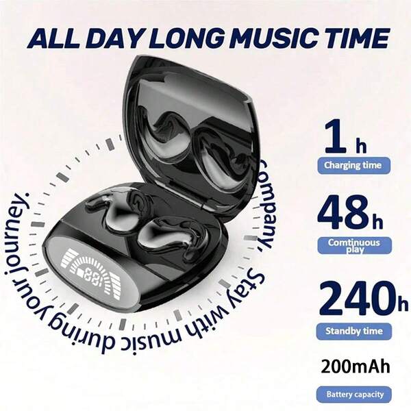 Realize Perfect Sleep With Ultra Long Standby Time Wireless Earphones - Ultra-Thin In-Ear Sports Headphones Compatible With Apple And Android