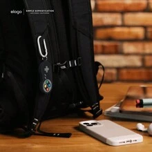 Elago AirTag Case Cover Pink For Apple AirTag Cover Cute, Icecream Design, Drop Protection Keychain, Carabiner Holder Key Ring, Shockproof, Track Keys, Backpacks, Purses, Gift For Friends, Girls, Boys, Girfriend, Boyfriend, Family - 黑色 - 查看 8