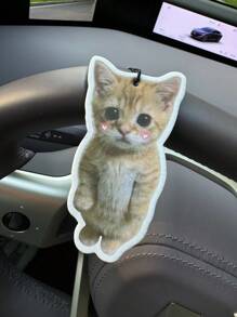Cute Cat Car Air Freshener And Rearview Mirror Decor - Long-Lasting Fragrance, Keep Your Car Interior Fresh And Pleasant, Ideal Gift For Friends, Car Vent, Ocean Scent Air Freshener Diffuser, Cartoon Design, Suitable For Rearview Mirror