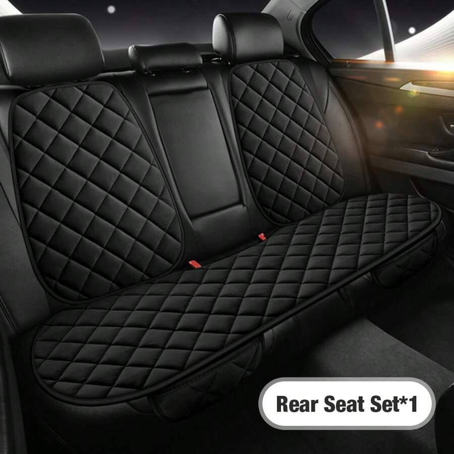 Easypie Selection 1个汽车座椅垫，保暖坐垫，冬季驾驶必备，柔软舒适，汽车配件 - 黑色 - 查看 1