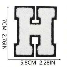 7CM, 1 buc, 26 buc, patch albastru, patch negru, patch roz, patch alb și negru, 26 litere albastre englezești A-Z, patch la modă cu litere mai strălucitoare, cusut DIY pentru a exprima dragostea, decorațiuni unice pentru îmbrăcăminte, pantaloni, pălării, blugi, portofel etc. - alb negru - Vizualizare 37