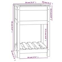 Stylish Black Pine Planter With Shelf 54x81 Cm For Indoor And Outdoor Use - Black - View 7