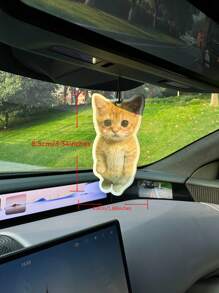 Cute Cat Car Air Freshener And Rearview Mirror Decor - Long-Lasting Fragrance, Keep Your Car Interior Fresh And Pleasant, Ideal Gift For Friends, Car Vent, Ocean Scent Air Freshener Diffuser, Cartoon Design, Suitable For Rearview Mirror
