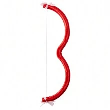 Cupid Bow And Arrow Set, Valentine's Day Cupid Costume Photo Props For Adults And Teens - 紅色 - 查看 2