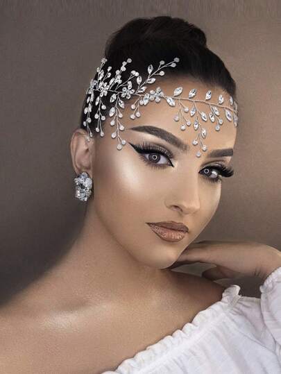 1 buc. Bentiță de mireasă cu cristale, coafură de nuntă minimalistă de lux, potrivită pentru petrecere de ziua de naștere, cină festivă HP65