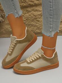 Fashionable Casual Flat Shoes, Versatile Party Shoes For Women - Khaki - View 4