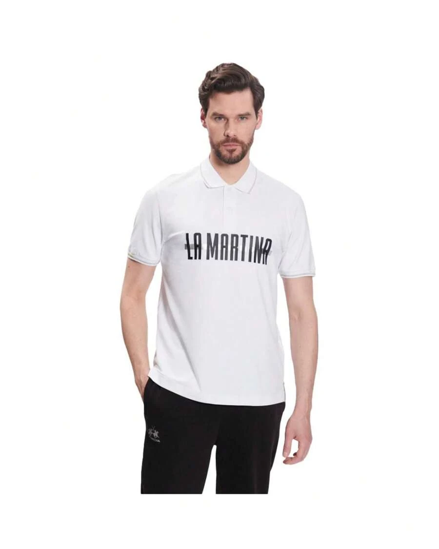 La Martina Classic Fit Polo Shirt Model LA12526 Men White - trắng - Xem 1