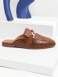 Vintage British Style Slip-On Loafers For Women, Comfortable Soft Leather Round Toe Flats