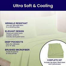 Luxurious Ultra Soft 4-Piece Bamboo Fiber Bed Sheet Set With Deep Pockets - Full Size - Sage - View 6