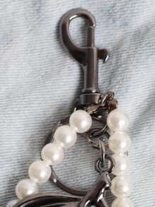 1 件别致樱桃钥匙扣，配闪亮树脂吊坠 - 合金可定制 C 型挂钩扣，适用于女士钱包和包包，是送给家人朋友和情侣的理想礼物，情人节礼物，情人节手链