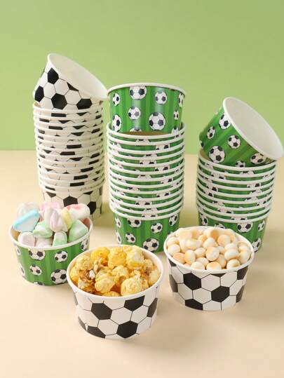 10pcs 8 Oz Football-Shaped Ice Cream Paper Bowls, Kitchen Supplies, Disposable Small Bowls, Food Trays, Ice Cream Cups, Football Birthday Party Supplies, Western Restaurant Buffets, Household Kitchen Utensils, Food Packaging Supplies, Disposable Bowls, Party Decorations, Food Delivery Daily Use, Disposable Tableware, Football Party Decorations, Gift Packaging Boxes, Birthday Boy, Disposable Food Containers, Snack Bowls, Babe Shower Decor