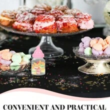 12 件 3.5 英寸婴儿奶瓶沐浴礼品迷你塑料糖果瓶透明塑料婴儿奶瓶婴儿沐浴迷你婴儿奶瓶奶瓶糖果盒婴儿沐浴用品礼物 - 多色 - 查看 12