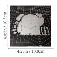 1PC Winter Animal Metal Cutting Dies, New Arrival Die Cuts, Embossing Stencils For DIY Crafting Scrapbooking Supplies, Template Mould, Photo Album Decorative Paper Die Cuts For Card Making, DIY Craft - Silver - View 3