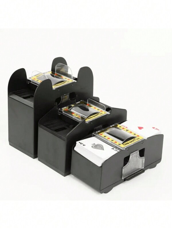 1pc Automatic Card Shuffler, 3 Size Options, Fast Shuffling Anti-Cheating Shuffling Tool, No Hand Washing, Fast, Time-Saving, No Jam, Low Noise Operation, No Impact On Surrounding Environment, Compatible, Suitable For Various Card Types, Durable ABS Material, Long Lifespan, Easy To Operate, Suitable For Beginners And Professionals, Safe And , Portable, Multi-Functional, Poker Card Shuffler