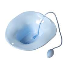 Portable Female Perineal Soaking Toilet Sitz Man Hemorrhoid Care Tub Basin With Flusher - 淺藍色 - 查看 6
