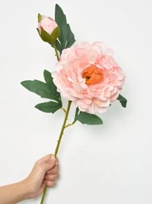 1 件，25.6 英寸/65 厘米丝绸牡丹人造花，独特的烧边花瓣工艺，可弯曲且不褪色 - 适用于 DIY 花墙、场景装饰、客厅和卧室花瓶布置、婚礼、派对、节日装饰、家居装饰、桌面装饰、房间布置、情人节、礼物 - 彩色 - 查看 15