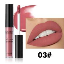 Julystar 6 colores de brillo de labios con tapa negra, textura aterciopelada mate, lápiz labial que no se pega, alto desarrollo de color, apropiado para una variedad de ocasiones - Multicolor - Ver 14