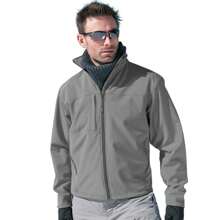 Result Mens Softs Premium 3 Layer Performance Jacket (Waterproof, Windproof & Breathable) (Grey) - 93% Polyester/7% Elastane