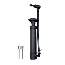 1 Set Portable Quick Inflator Pump, Includes Pump Head And 2 Inflation Needles, Manual Air Pump For Balls, Cycling Pump, Aluminum Alloy Reinforced Material, Mini Inflator Accessory, Inflation Kit, Suitable For Basketball, Football, Volleyball, Balloons, Bicycles, Motorcycles, Cars And More - Black - View 9