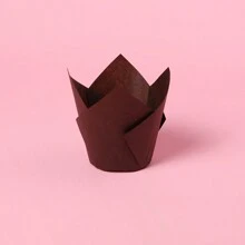 LIFETALK Solid Tulip Paper Muffin Cake Baking Cups