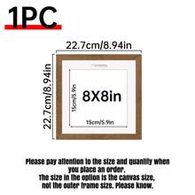 1个木纹30x30厘米/20x20厘米多照片相框，优雅方形相框，适用于墙面、人像画廊、墙面和桌面装饰！可悬挂或放置于桌面，多种尺寸可选，适用于8x8英寸、12x12英寸照片纸，是生日、毕业典礼等场合的理想礼物。