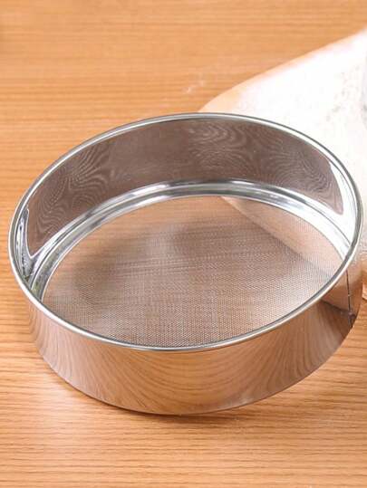 1pc Premium Thick Stainless Steel Flour Sifter A+B Combo Kitchen Cling Film Baking Hand-Held Mesh Strainer