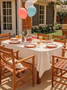 Conjunto de 1 peça, branco, toalha de mesa macia de poliéster e seda, material de poliéster, adequado para mesas de reunião familiar, mesas de restaurante de hotel, mesas de conferência, banquetes de casamento, mesas de centro, mesas de reunião familiar, mesas de restaurante de hotel, mesas de conferência, banquetes de casamento, adequado para festas de casamento e decoração de restaurante