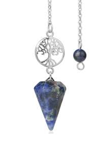 1 pieza Péndulo de piedra natural de tamaño pequeño para la adivinación, el péndulo y la curación, colgante de cuarzo rosa, obsidiana negra, ojo de tigre, Reiki, árbol de la vida, amuleto espiritual esotérico Péndulos G718 - Péndulo - Ver 9
