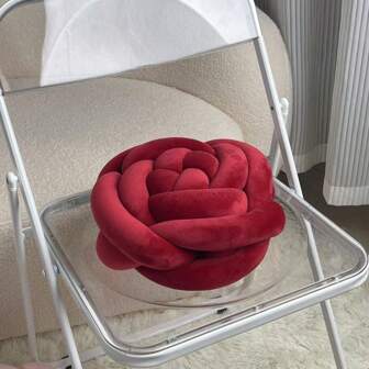 1 Pc The Rose-Shaped Decorative Throw Pillow Is Suitable For Multiple Scenes, Such As Everyday Bedroom Decoration, Parties, Study Or Living Room