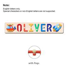 [Customized Puzzle] 1pc Personalized Name Puzzle, Wooden Name Puzzle, Automotive Style, Suitable For Christening, Birthday, Christmas, New Year Gifts, Supporting Only English Letters, Exquisite 1st Birthday Gift For Boys And Girls - Multicolor - View 27