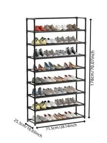Étagère à chaussures assemblée multicouche simple, organisateur de stockage minimaliste, armoire à chaussures pour l'entrée - Multicolore - Voir 3
