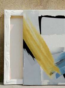 1 幅黄色、蓝色和白色几何艺术 - 现代印刷帆布 - 海报 - 墙壁艺术 - 无框帆布画 - 卧室、家庭办公室、厨房、浴室 - 室内/室外悬挂画 墙壁装饰、房间装饰画礼物 生日毕业 - 彩色 - 查看 8