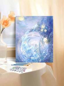 花情人节数字油画DIY——“数”世界，一画一宇宙。走进数字油画的奇妙世界，告别绘画菜鸟身份。从数字油画开始，一涂抹，一艺术，家居装饰新潮流。数字油画为您的空间增添艺术气息。 - 40*50CM - 查看 20