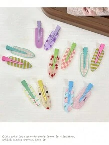 Set da 6 fermagli per capelli con design di frutta, molletta per frangia, molletta per trucco, molletta per frangia, accessori per capelli