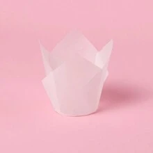 LIFETALK Solid Tulip Paper Muffin Cake Baking Cups